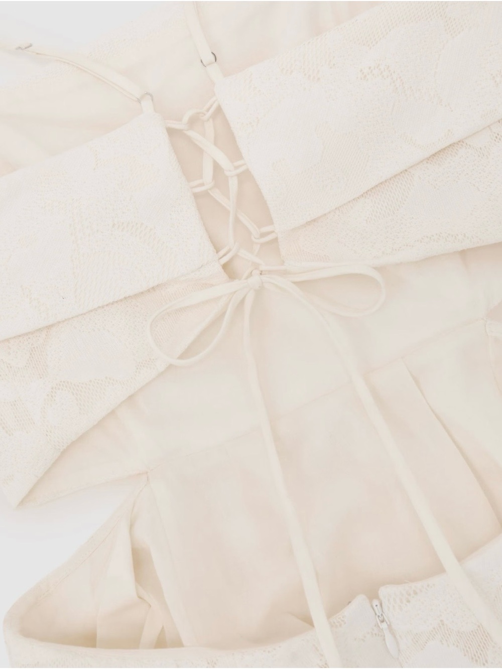 Reiss Cream Spaghetti-Strap Jacquard Midi Dress - Picture 5 of 6